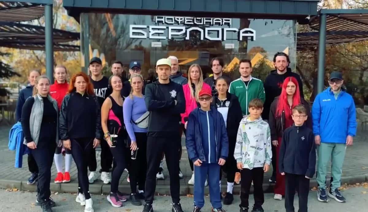 Happy runners group